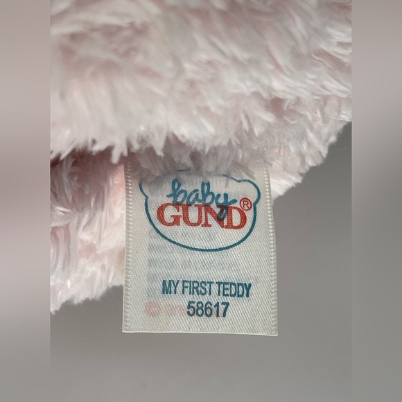 Gund Baby My First Teddy Bear Pink Plush Stuffed Animal 58617 Sewn Eyes 14” - Picture 8 of 9